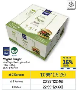 METRO METRO Chef Vegane Burger Angebot