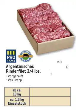 METRO Argentinisches Rinderfilet 3/4 lbs. Angebot