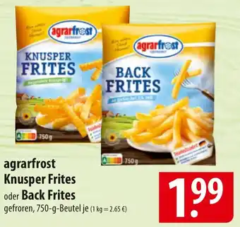 Famila Nord Ost agrarfrost Knusper Frites oder Back Frites Angebot