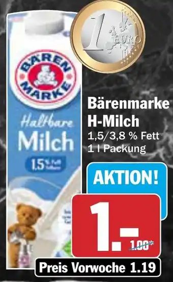 AEZ Bärenmarke Haltbare H-Milch Angebot