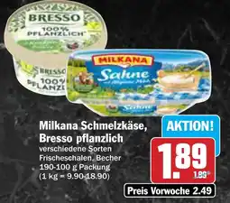 AEZ Milkana Schmelzkäse, Bresso pflanzlich Angebot