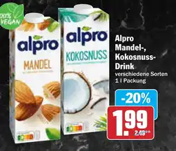 AEZ Alpro Mandel-, Kokosnuss- Drink Angebot