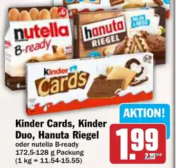 AEZ Kinder Cards, Kinder Duo, Hanuta Riegel Angebot