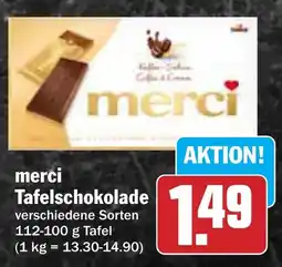 AEZ merci Tafelschokolade Angebot