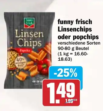 AEZ funny frisch Linsenchips oder popchips Angebot