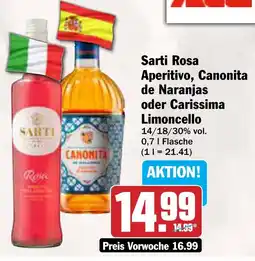 AEZ Sarti Rosa Aperitivo, Canonita de Naranjas oder Carissima Limoncello Angebot