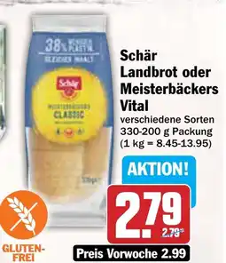 AEZ Schär Landbrot oder Meisterbäckers Vital Angebot