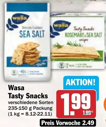 AEZ wasa Tasty Snacks Angebot