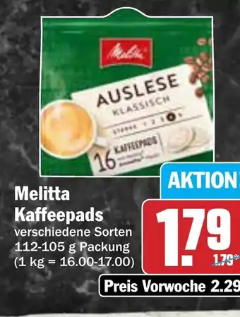 AEZ Melitta Kaffeepads Angebot