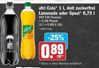 AEZ afri Cola. deit zuckerfrei Limonade oder Spezi Angebot