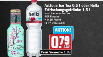 AEZ AriZona Ice Tea oder Hella Erfrischungsgetränke Angebot