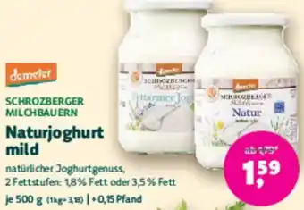 Biomarkt demeter SCHROZBERGER MILCHBAUERN Naturjoghurt mild Angebot