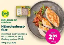 Biomarkt FREILANDER BIO GEFLÜGEL Hähnchenbrustfilet Angebot