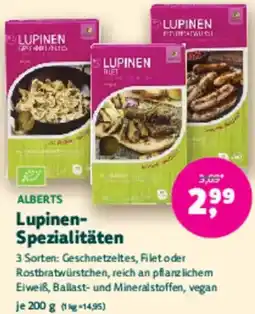 Biomarkt ALBERTS Lupinen Spezialitäten Angebot