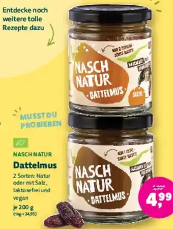 Biomarkt NASCHNATUR Dattelmus Angebot