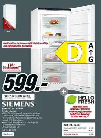 MediaMarkt Siemens gefrierschrank Angebot