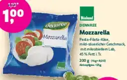 Biomarkt DENNREE Mozzarella Angebot