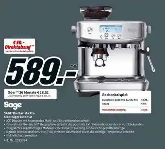 MediaMarkt Sage siebträgerautomat Angebot