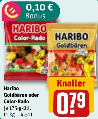 REWE Haribo Goldbären oder Color-Rado Angebot