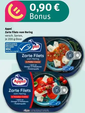 REWE Appel Zarte Filets vom Hering Angebot