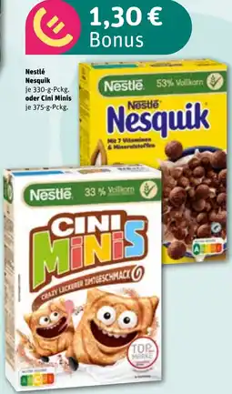 REWE Nestlé Nesquik oder Cini Minis Angebot