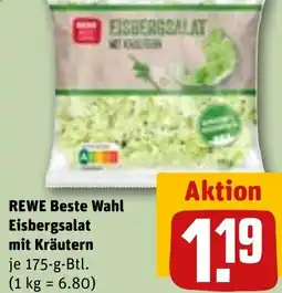 REWE REWE Beste Wahl Eisbergsalat mit Kräutern Angebot