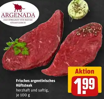 REWE ARGENADA Frisches argentinisches Hüftsteak Angebot