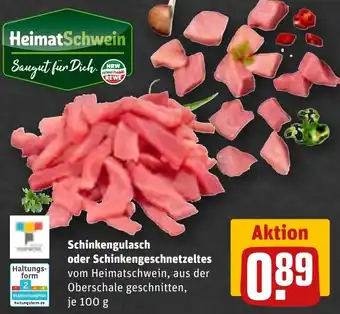 REWE Schinkengulasch oder Schinkengeschnetzeltes Angebot