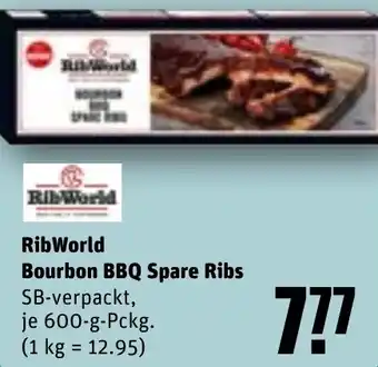 REWE RibWorld Bourbon BBQ Spare Ribs Angebot