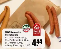 REWE REWE Hausmarke Würstchentüte Angebot