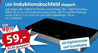 Sonderpreis Baumarkt LED-Induktionskochfeld doppelt Angebot