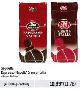 METRO Saquella Espresso Napoli/Crema Italia Angebot