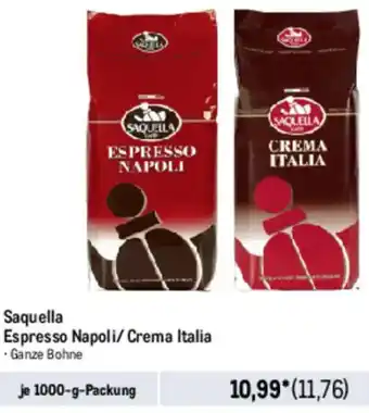 METRO Saquella Espresso Napoli/Crema Italia Angebot