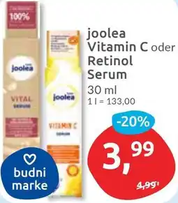 Budni joolea Vitamin C oder Retinol Serum Angebot