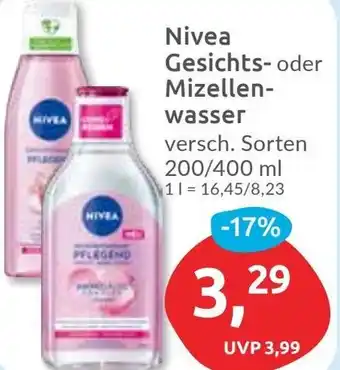 Budni Nivea Gesichts- oder Mizellenwasser Angebot