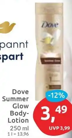 Budni Dove Summer Glow Body Lotion Angebot