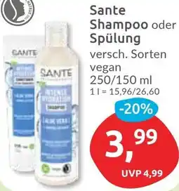 Budni Sante Shampoo oder Spülung Angebot