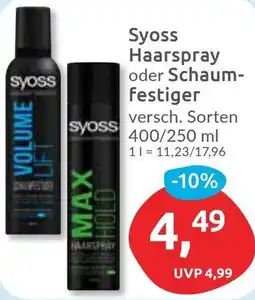 Budni Syoss Haarspray oder Schaumfestiger Angebot