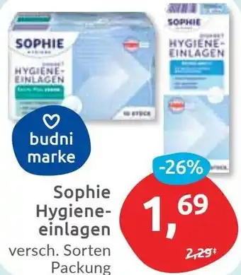 Budni Sophie Hygieneeinlagen Angebot