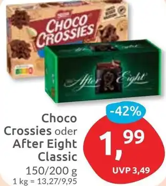 Budni Choco Crossies oder After Eight Classic Angebot