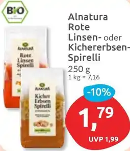 Budni Alnatura Rote Linsen- oder Kichererbsen Spirelli Angebot