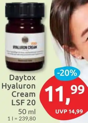 Budni Daytox Hyaluron Cream LSF 20 Angebot