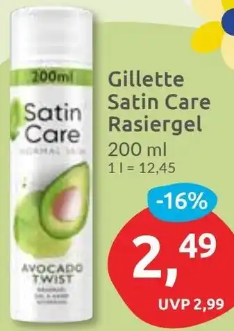 Budni Gillette Satin Care Rasiergel Angebot