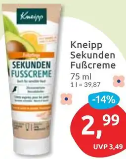 Budni Kneipp Sekunden Fuẞcreme Angebot