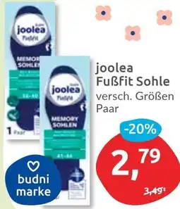 Budni joolea Fuẞfit Sohle Angebot