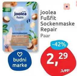 Budni joolea Fuẞfit Sockenmaske Repair Angebot