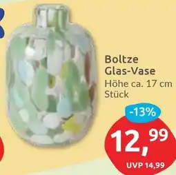 Budni Boltze Glas-Vase Angebot