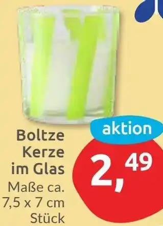 Budni Boltze Kerze im Glas Angebot