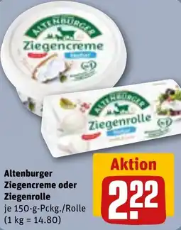 REWE Altenburger Ziegencreme oder Ziegenrolle Angebot