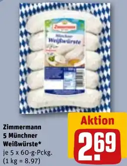 REWE Zimmermann 5 Münchner Weißwürste Angebot